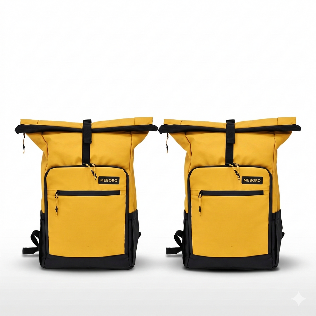 Voyager Mustard Backpack: Set of 2