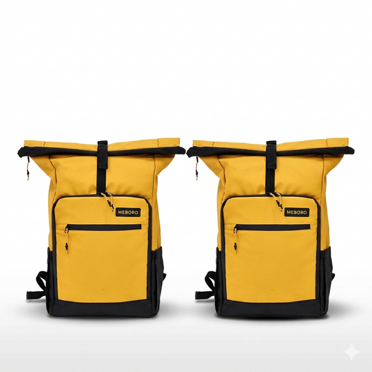 Voyager Mustard Backpack: Set of 2