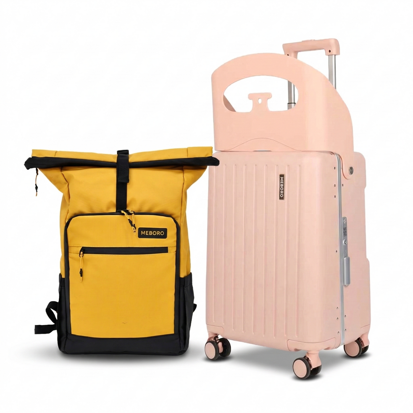 Voyager Mustard Backpack + ExpandPro Cabin Luggage