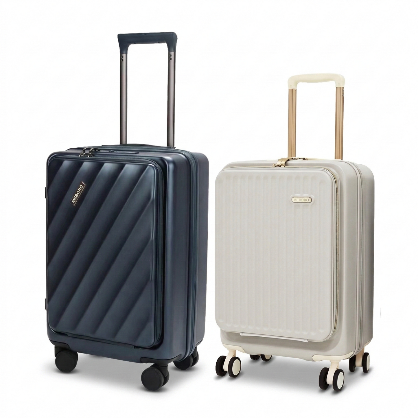 Ascend Carry-on Trolley (Ivory) + Expand Pro Blue Carry-on