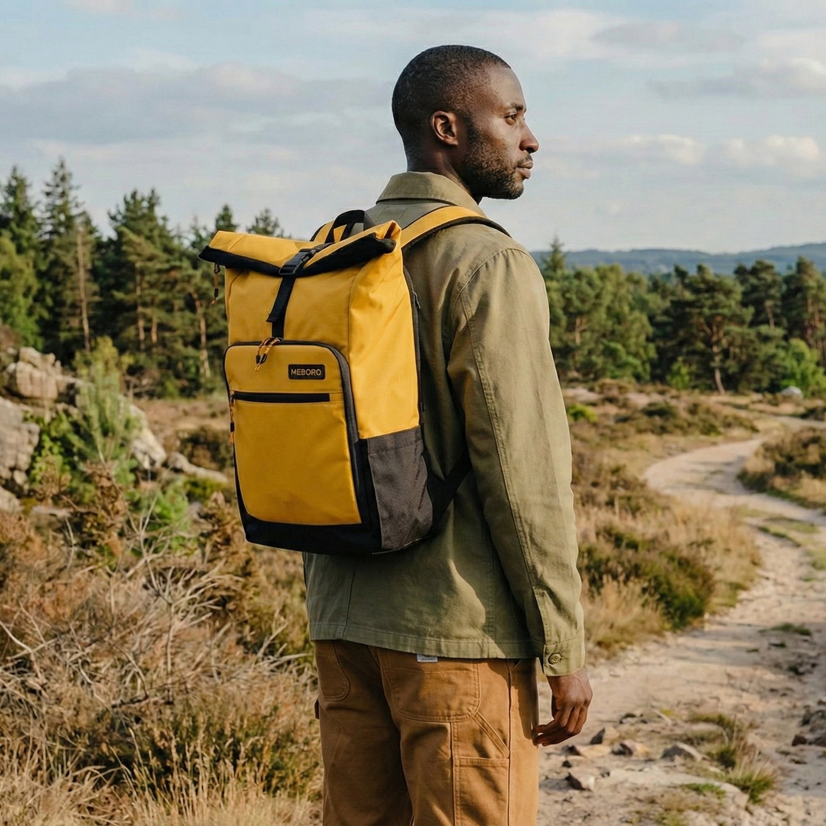 Voyager Mustard Backpack: Set of 2