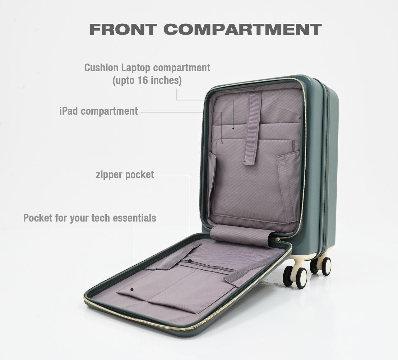 Ascend Green Carry On Trolly